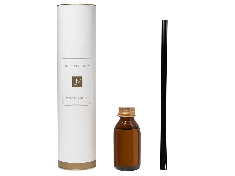 Ароматический диффузор с палочками, Россо: апельсин и клубника, дуб, 100 мл (без лого LM)-2