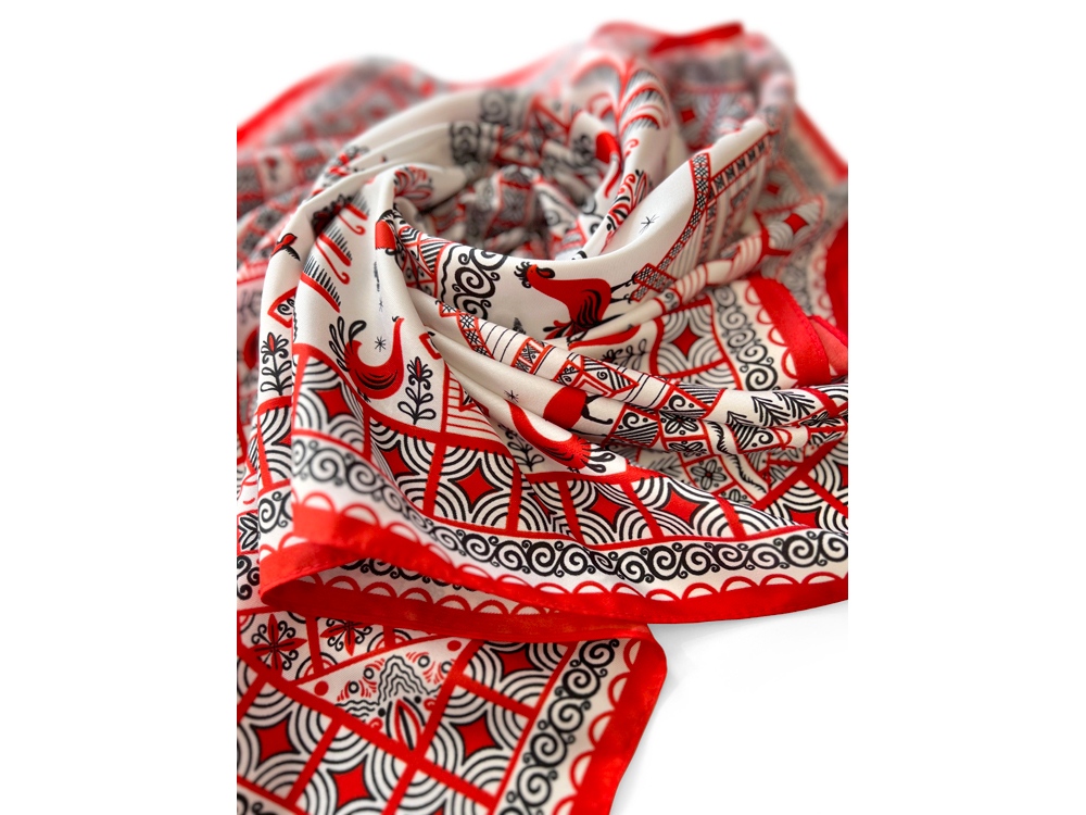 Платок Мезенская роспись-4