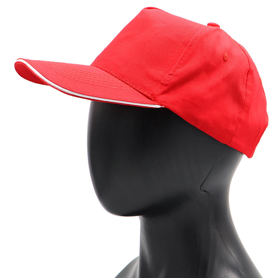 Бейсболка 5-панельная ERIS, Красный-1