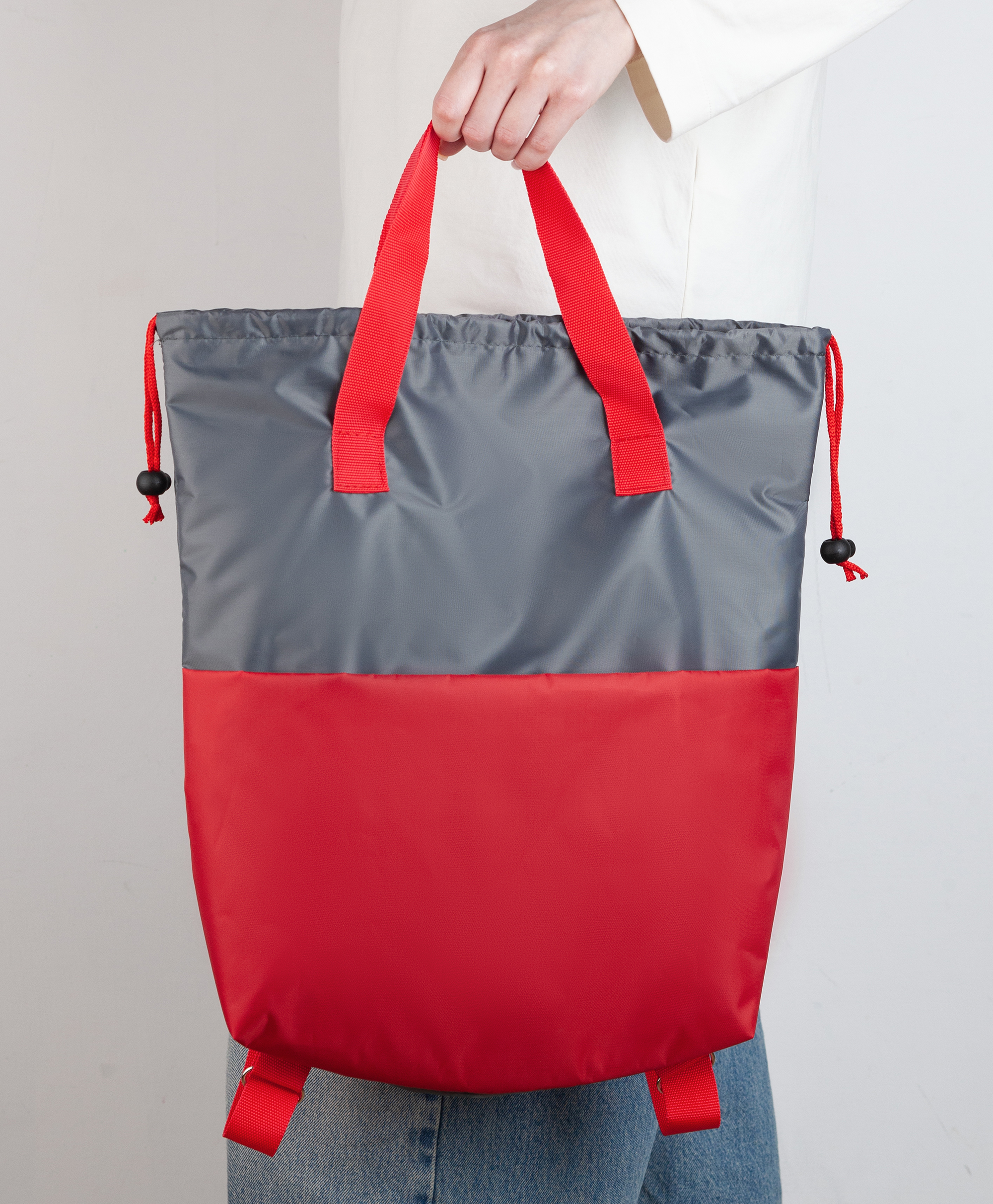 Сумка-рюкзак "Carry", серый с бирюзовым-1