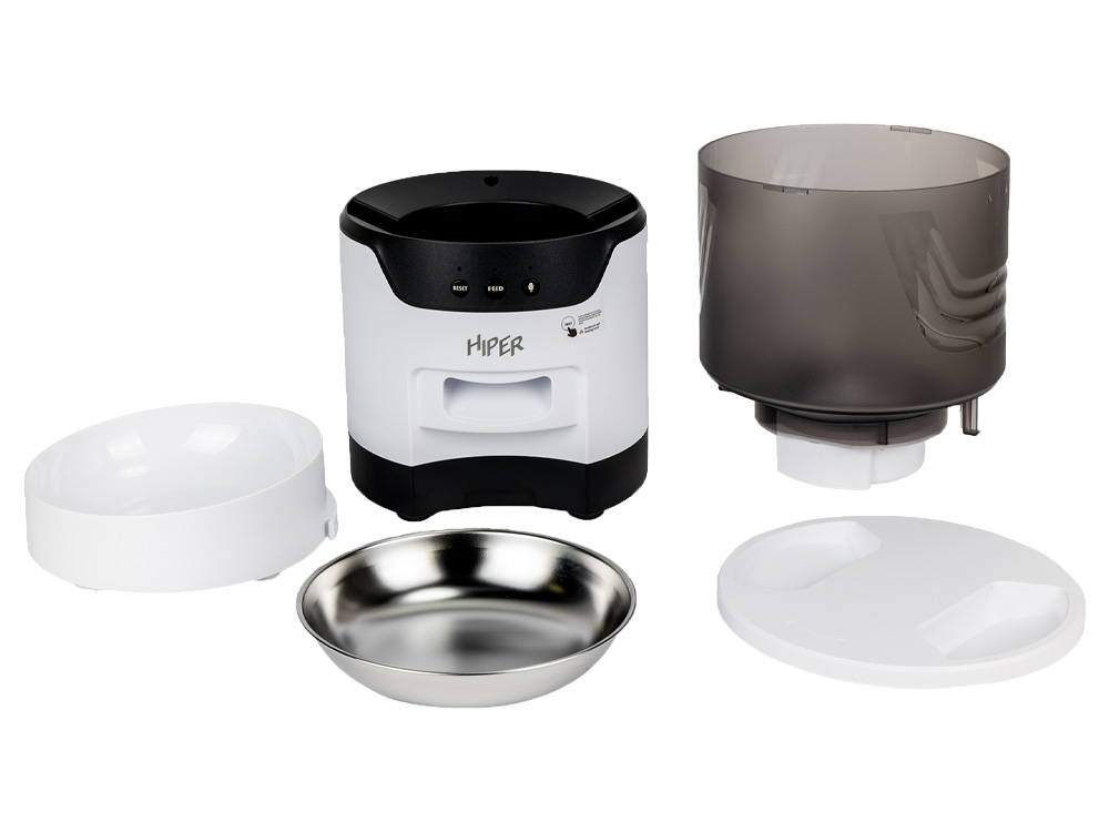 Умная Wi-Fi кормушка IoT Pet Feeder, 3000 мл, белый/черный-6