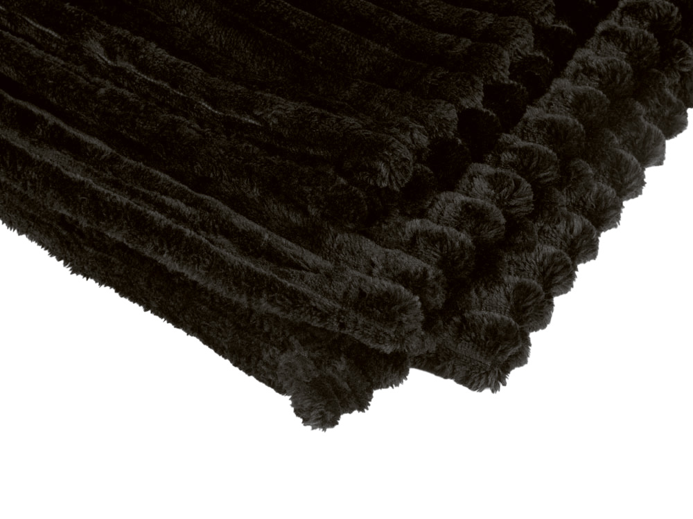 Плед Wave флисовый, черный-5