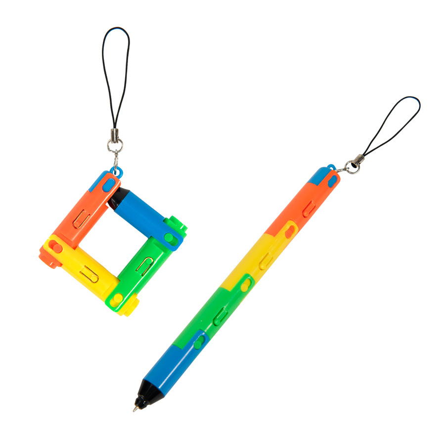 Авторучка-трансформер  "Радуга" с фонариком, разные цвета-0