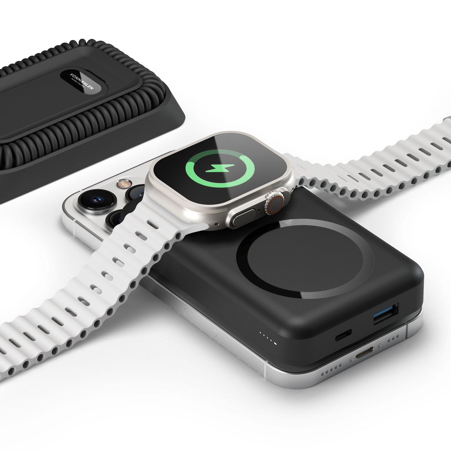 Магнитный внешний аккумулятор Allroundo Pro, 10 000 мАч, черный-6