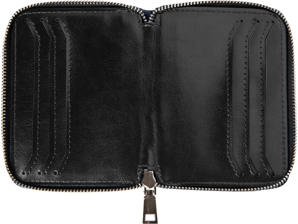 Картхолдер на молнии для 8 пластиковых карт с RFID защитой Fabrizio, черный-3