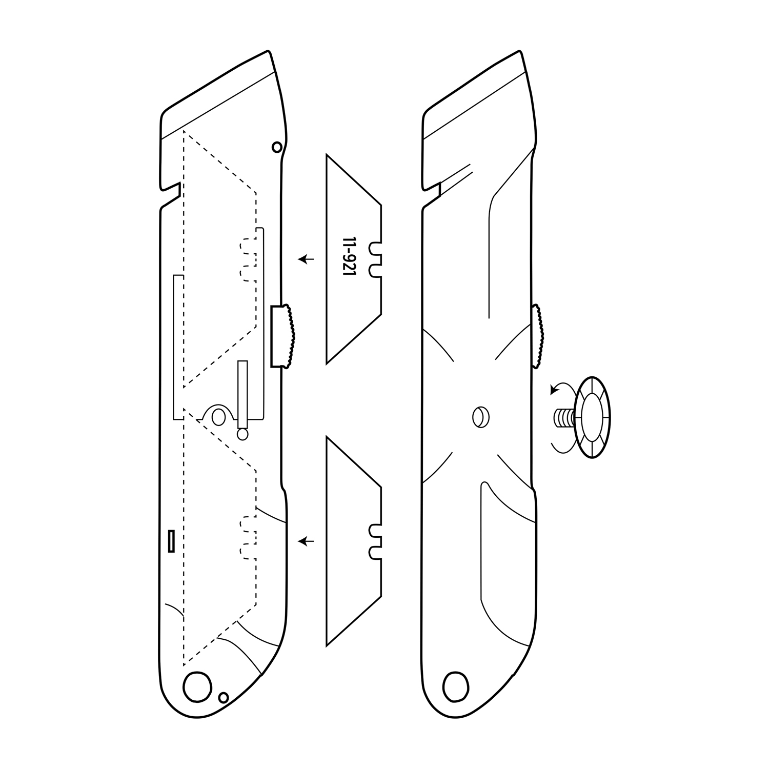Безопасный строительный нож из цинкового сплава-7