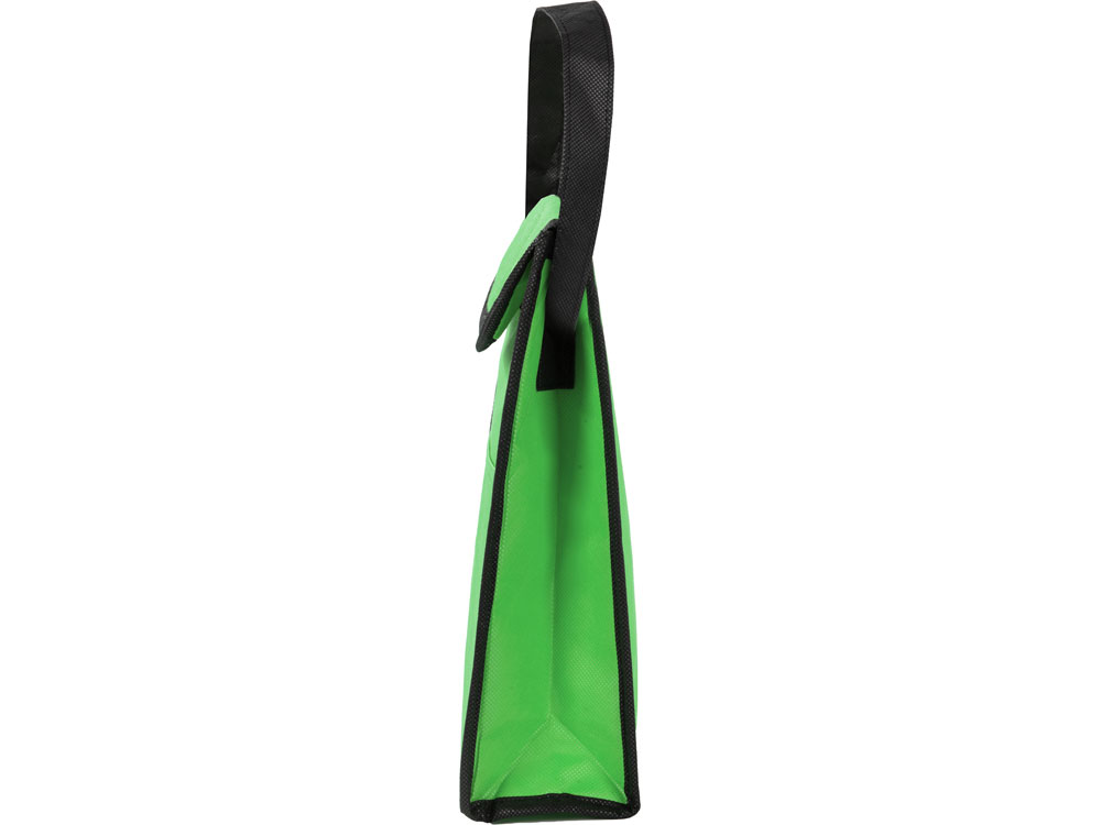 Сумка-холодильник Reviver на липучке из нетканого переработанного материала, зеленый-4