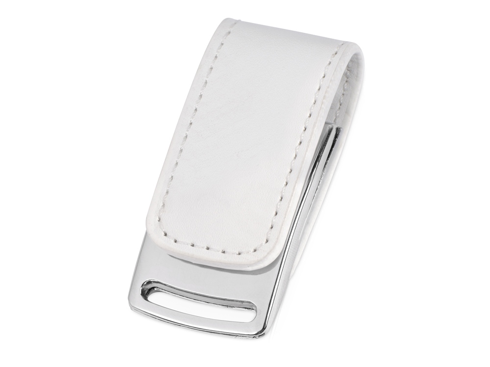 Флеш-карта USB 2.0 16 Gb с магнитным замком Vigo, белый/серебристый-0
