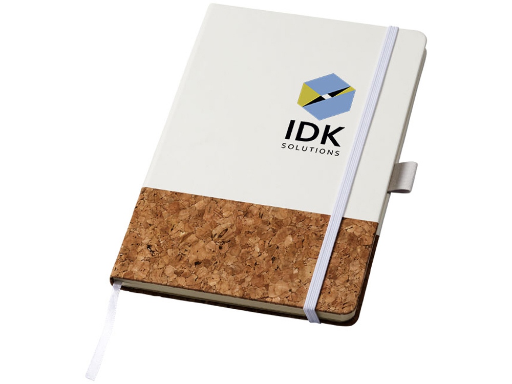 Блокнот Evora формата A5 из пробки и термополиуретана, белый-3