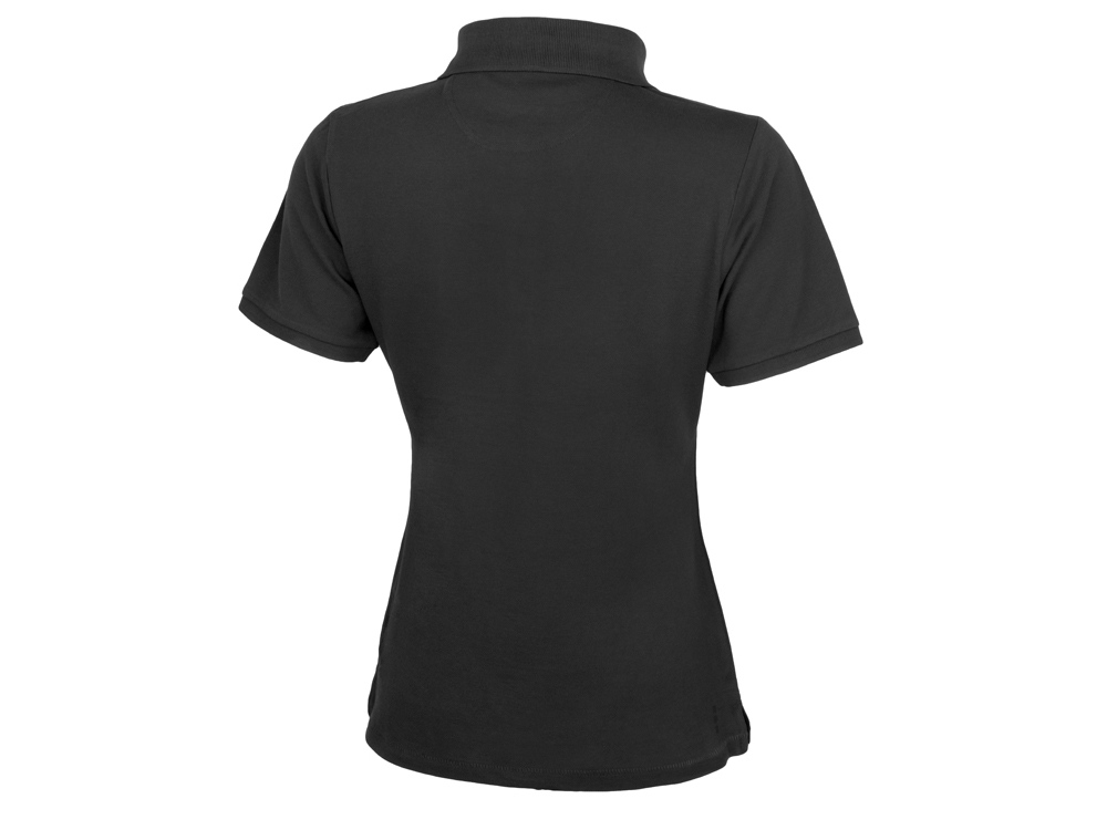 Calgary женская футболка-поло с коротким рукавом, черный-1
