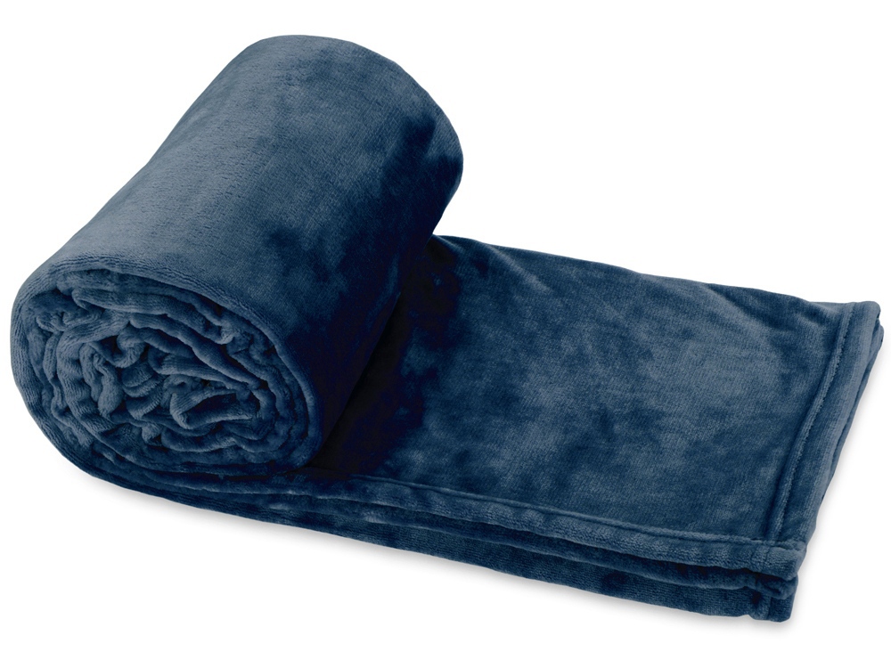 Плед Тедди, темно-синий-1