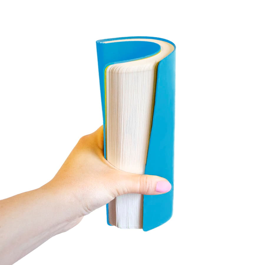 Набор COLORSPRING: аккумулятор, ручка, бизнес-блокнот, коробка со стружкой, голубой/желтый, голубой, желтый-5