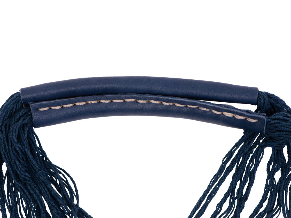 Авоська Dream L наплечная 25 литров с кожаными ручками, темно-синий-1