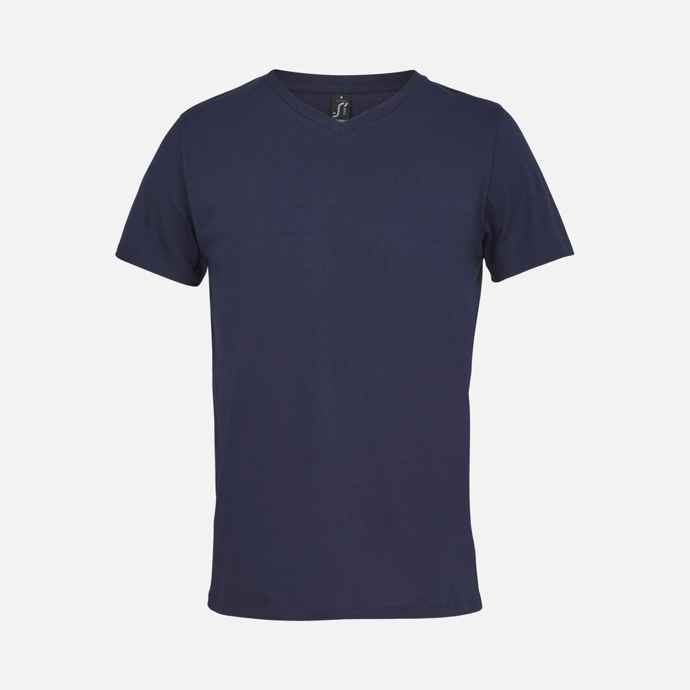 Футболка унисекс Regent с V-образным вырезом, кобальт (темно-синяя)-0