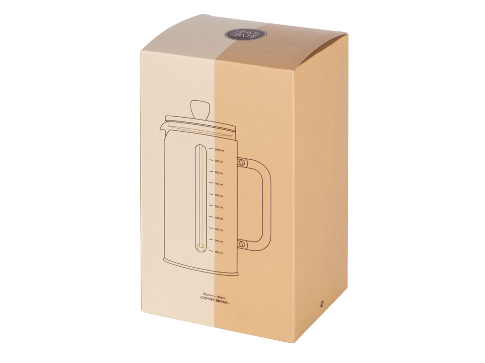 Френч-пресс в стальном корпусе и ручкой из бамбука Coffee break, 1000 мл-7