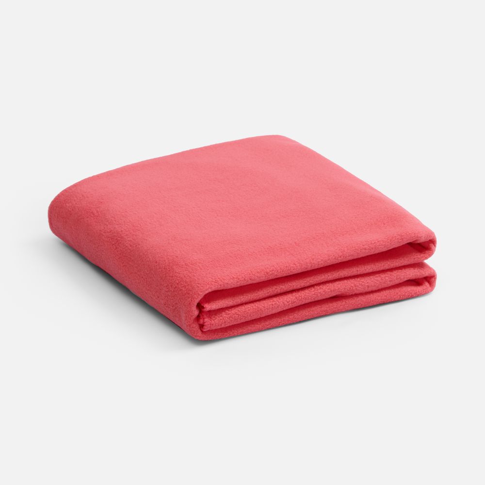 Флисовый плед Warm&Peace XL, розовый (коралловый)-1