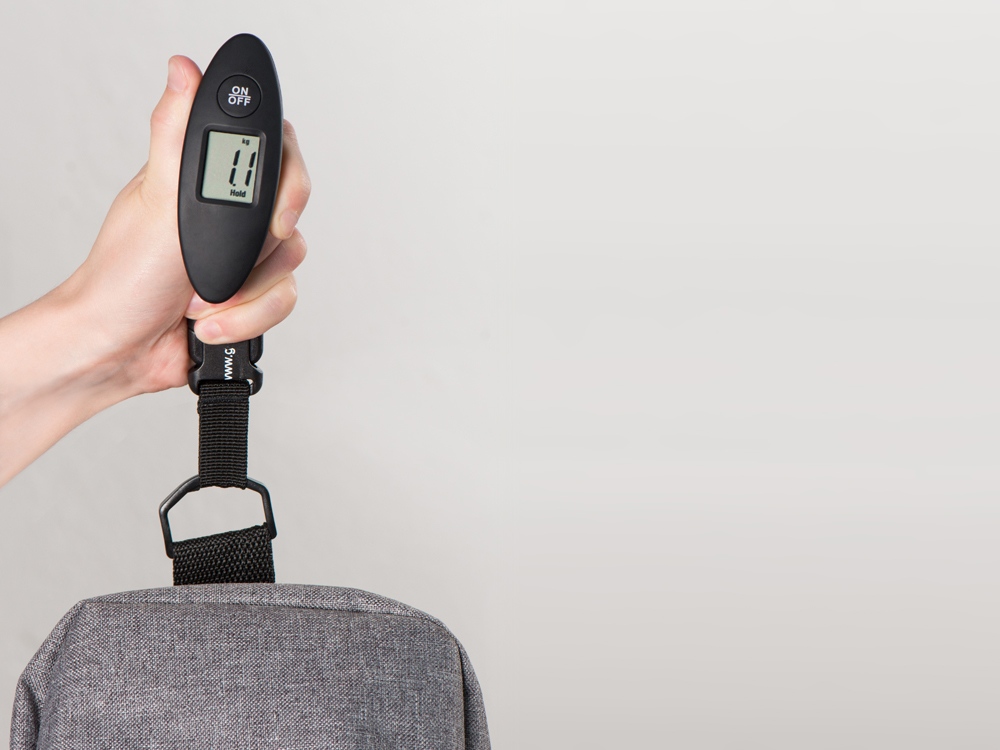 Багажные весы с покрытием soft touch Gravity, черный-3