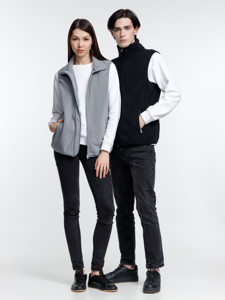 Жилет флисовый унисекс Nesse, черный-5