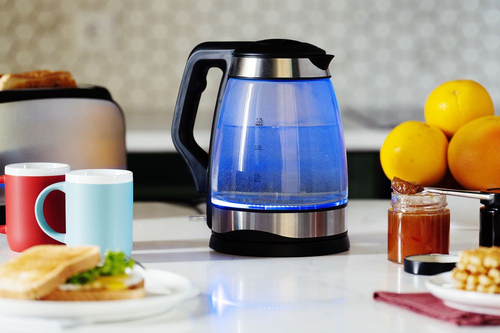 Электрический чайник Lumimore, стеклянный, серебристо-черный-3