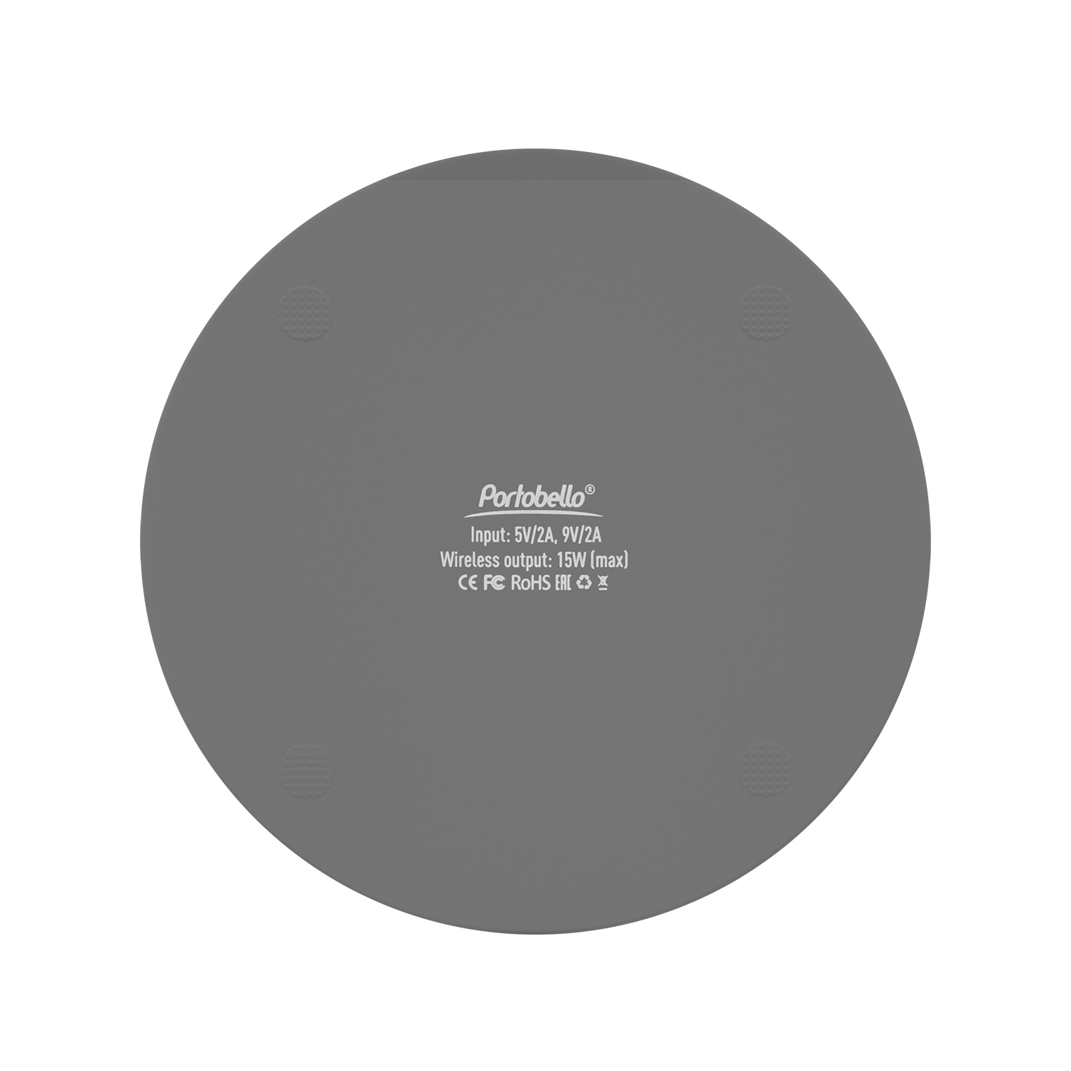 Беспроводное зарядное устройство с подсветкой 15W Аурис (Auris), серое-6