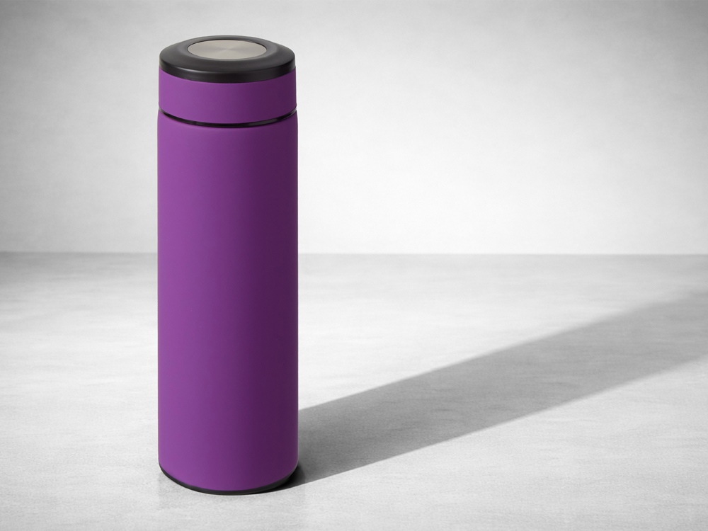 Вакуумный термос Vacuum Flask C1, soft touch, 420мл, фиолетовый-6