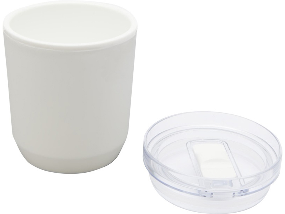 Hudson кружка из переработанного пластика с двойными стенками объемом 180 мл, белый-3