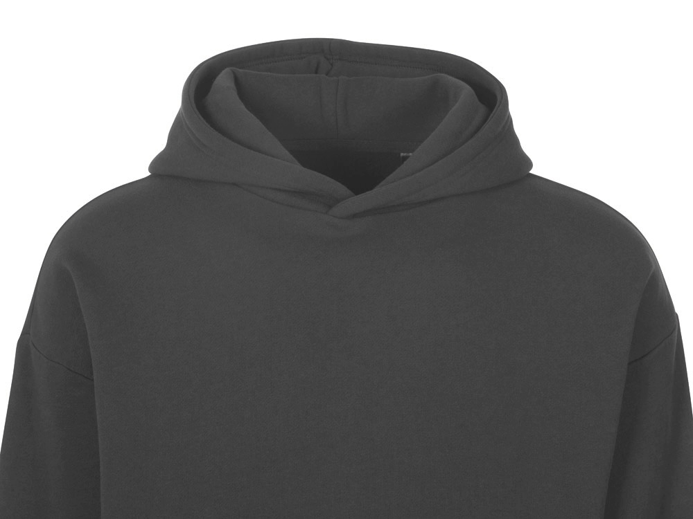 Толстовка с капюшоном оверсайз Berlin унисекс, темно-серый-10