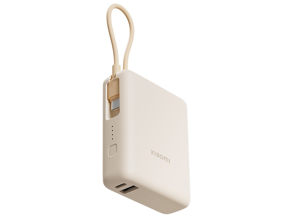 Внешний аккумулятор со встроенным кабелем Xiaomi 33W Power Bank 10000mAh (Integrated Cable) Tan GL-3