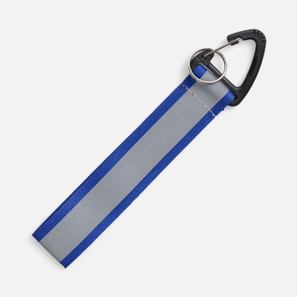 Светоотражающий брелок Flashline, серый с синим-0