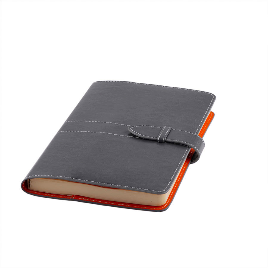 Ежедневник-портфолио недатированный HOLDER,  формат А5, серый, оранжевый-0