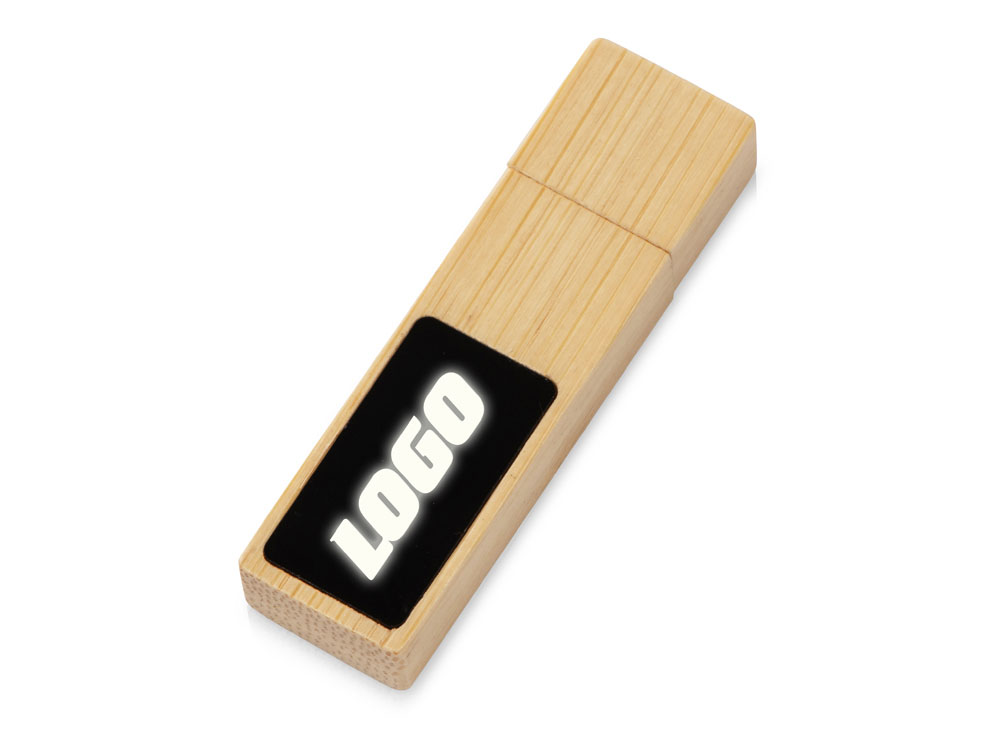 USB 2.0- флешка на 32 Гб c подсветкой логотипа Bamboo LED-0