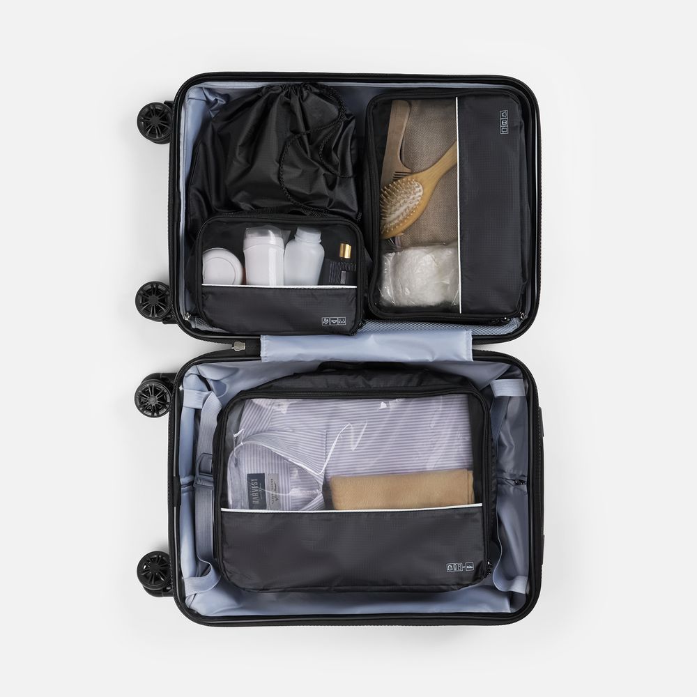 Дорожный набор сумок noJumble 4 в 1, черный-4