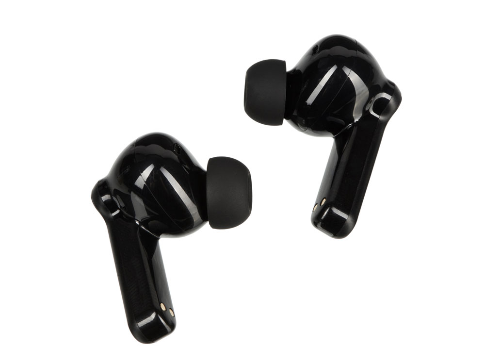 Беспроводные наушники с шумоподавлением c подсветкой лого Lites, черные-3