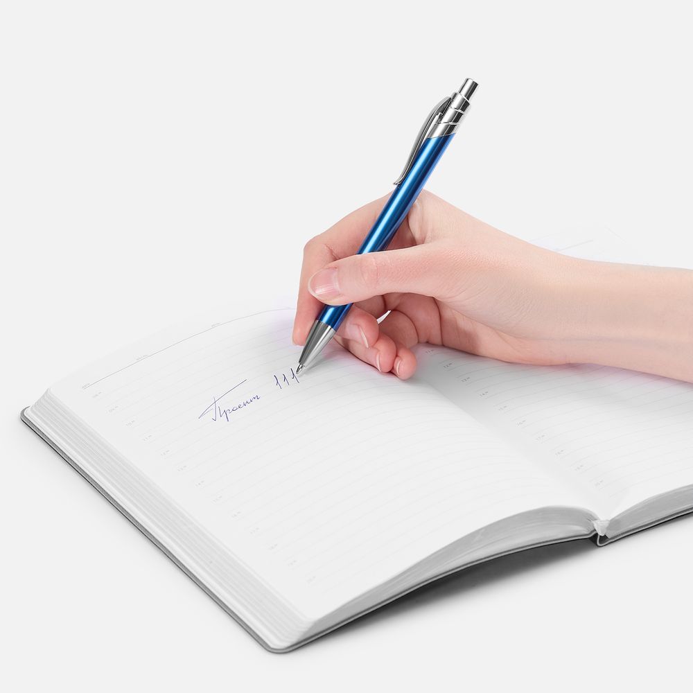 Ручка шариковая Undertone Metallic, синяя-4