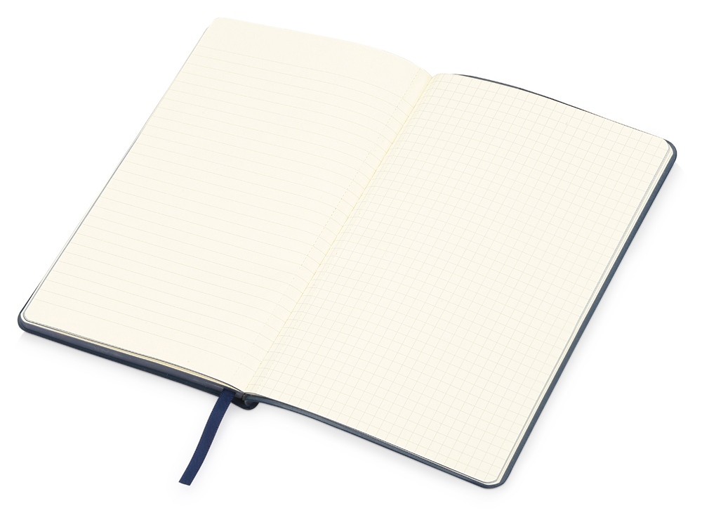 Блокнот Notepeno 130x205 мм с тонированными линованными страницами, темно-синий-3
