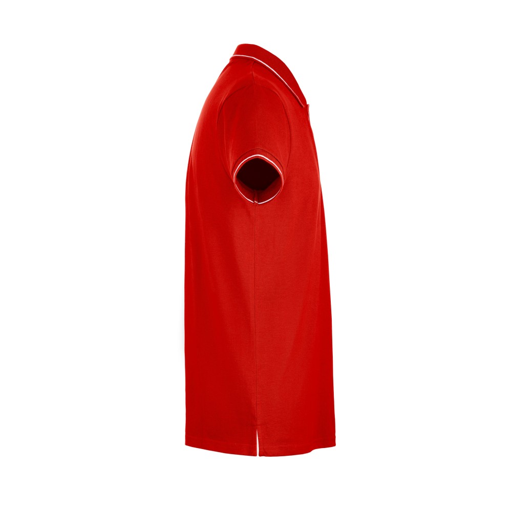 Рубашка-поло мужская SPECTRUM, короткий рукав 195, красный, белый-1