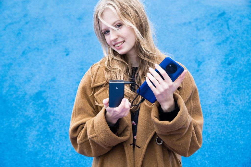 Внешний аккумулятор AMARANTH 10MDQ , 10000 мАч, металл, синий, синий-1