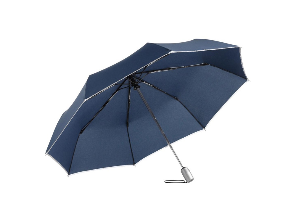 Зонт складной 5640 Guard со светоотражающим кантом, автомат, нейви-1