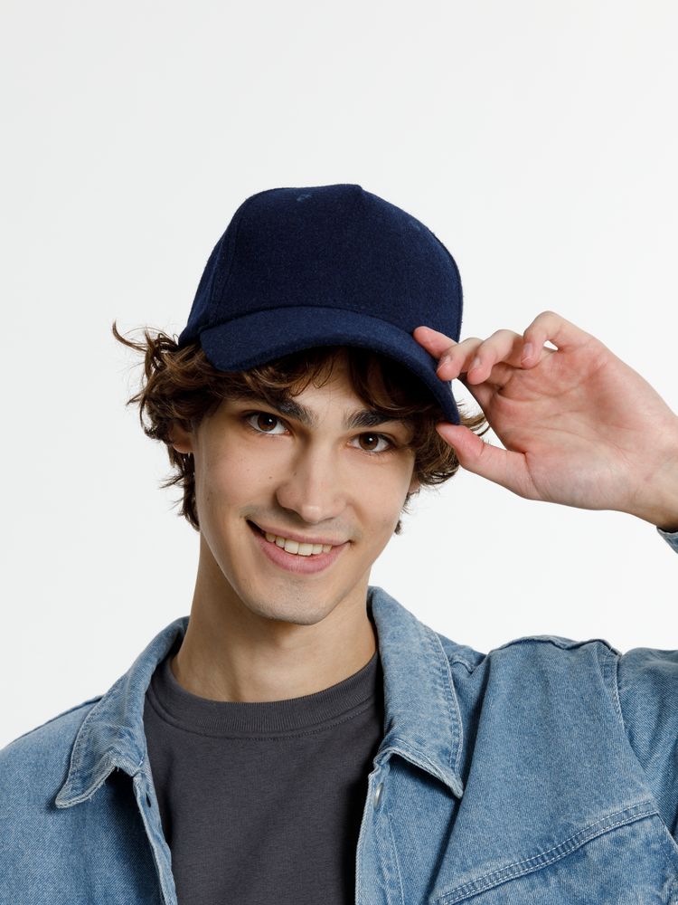 Бейсболка Woolridge, темно-синяя-4