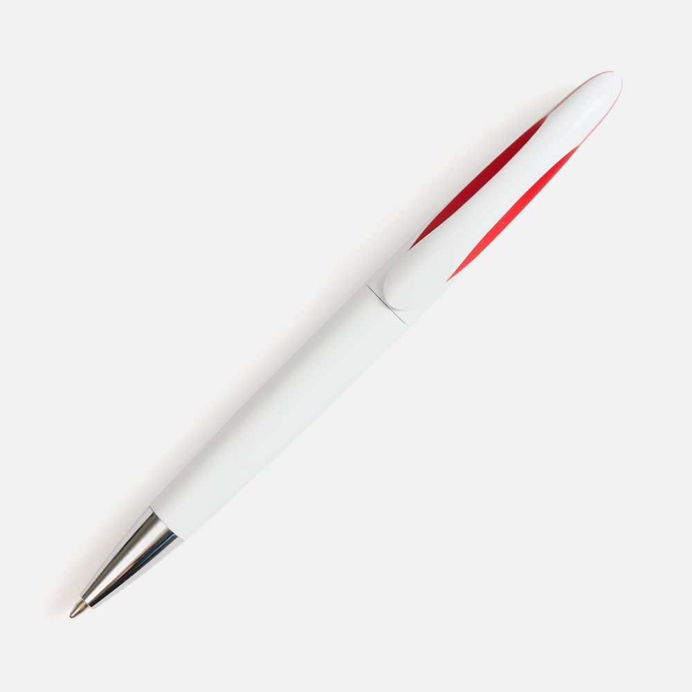 Ручка шариковая Nave, белая с красным-1