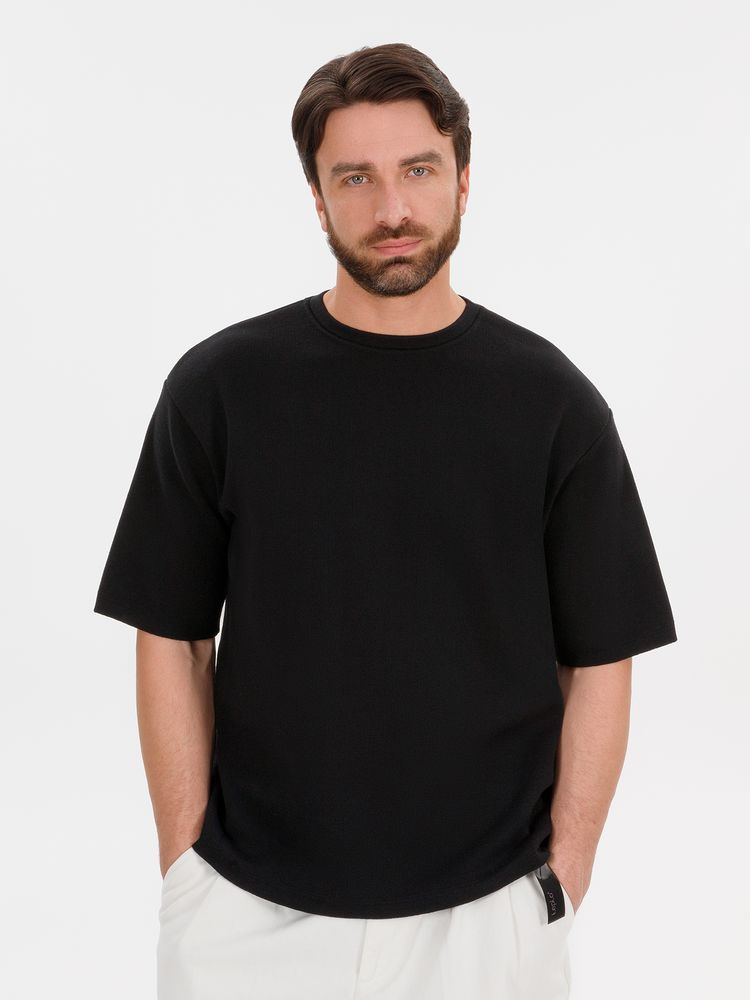 Джемпер с коротким рукавом Siluetti Volumica, черный-3