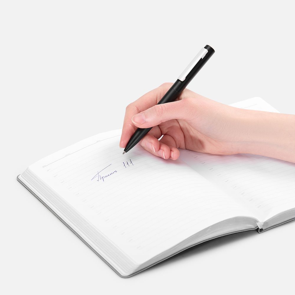 Ручка шариковая Inkolor, черная с белым-2