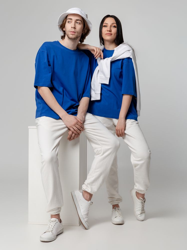 Футболка унисекс оверсайз Street Vibes, ярко-синяя-5