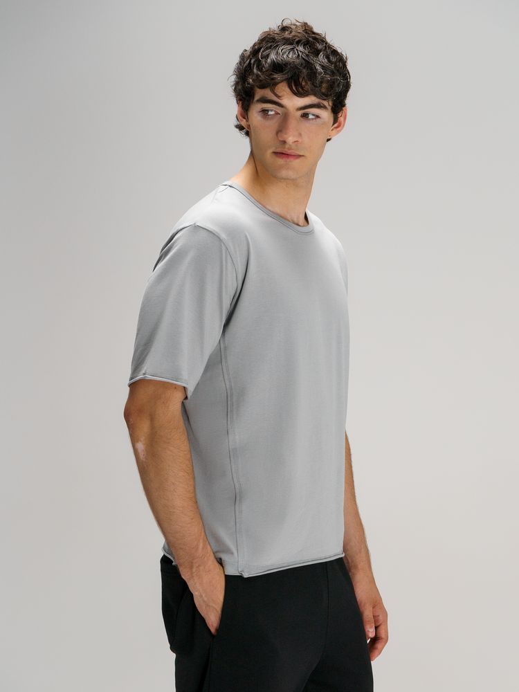 Футболка оверсайз унисекс Vozduh, светло-серая-1