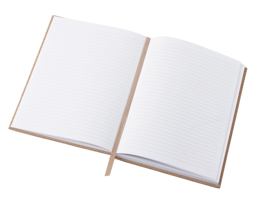 Блокнот из пробки А5 Passiflora, твердая обложка, 80 листов 80 гр/м2 переработанной белой бумаги,-4