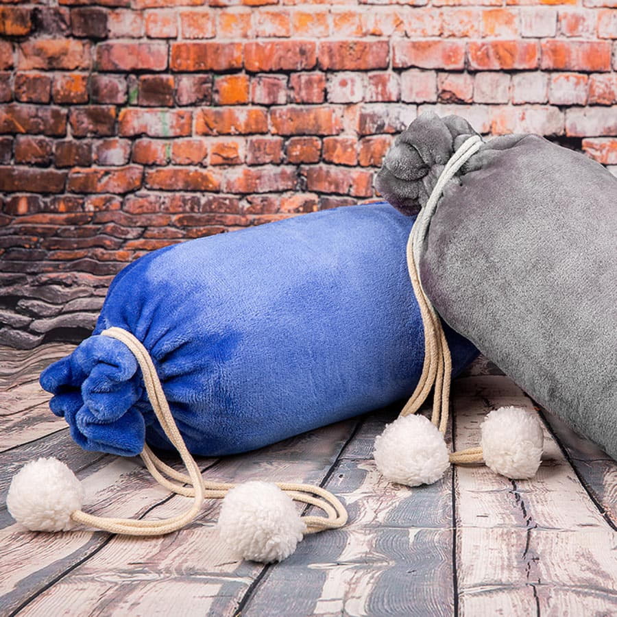 Плед GRADIENT в подарочном мешке, 130х150 см, полиэстер  280 гр/м2 , серый-2