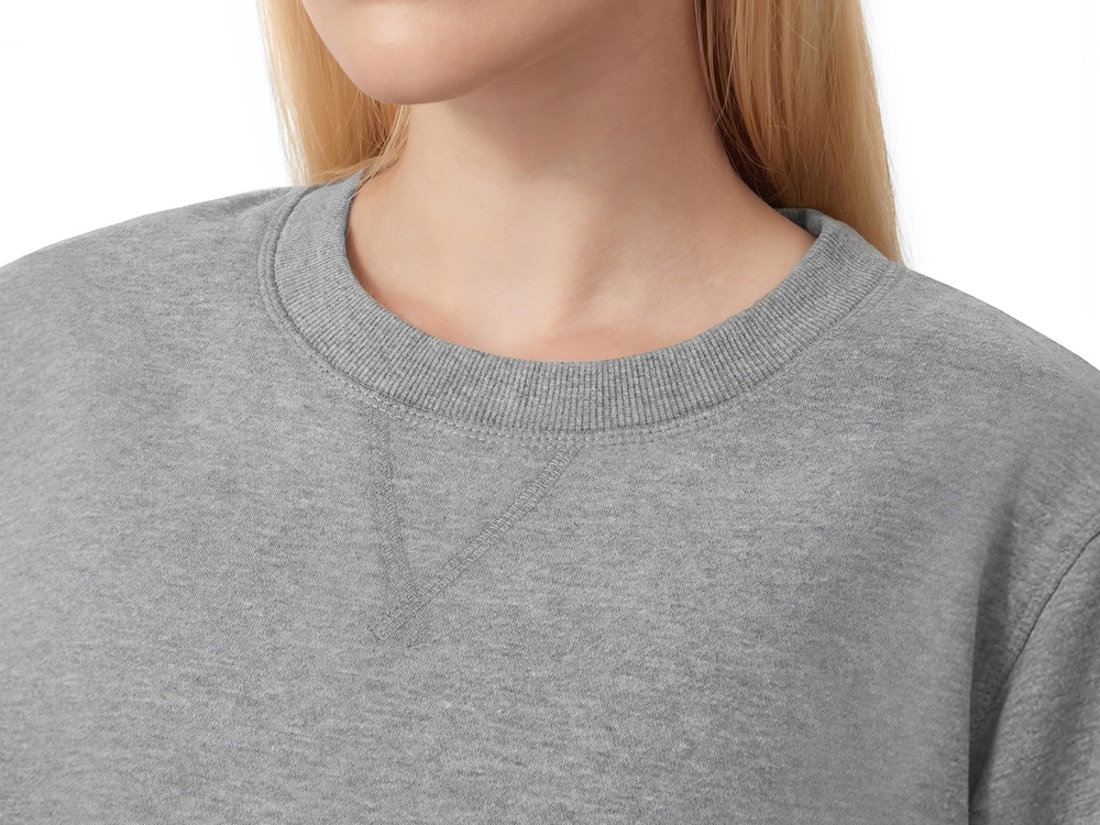 Свитшот оверсайз Lisbon унисекс, серый меланж-7