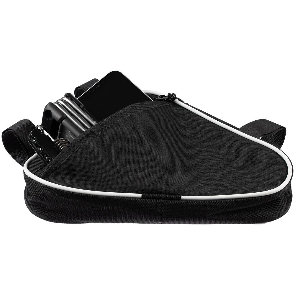 Велосумка на раму BikeLine Mini, черная с белым-4