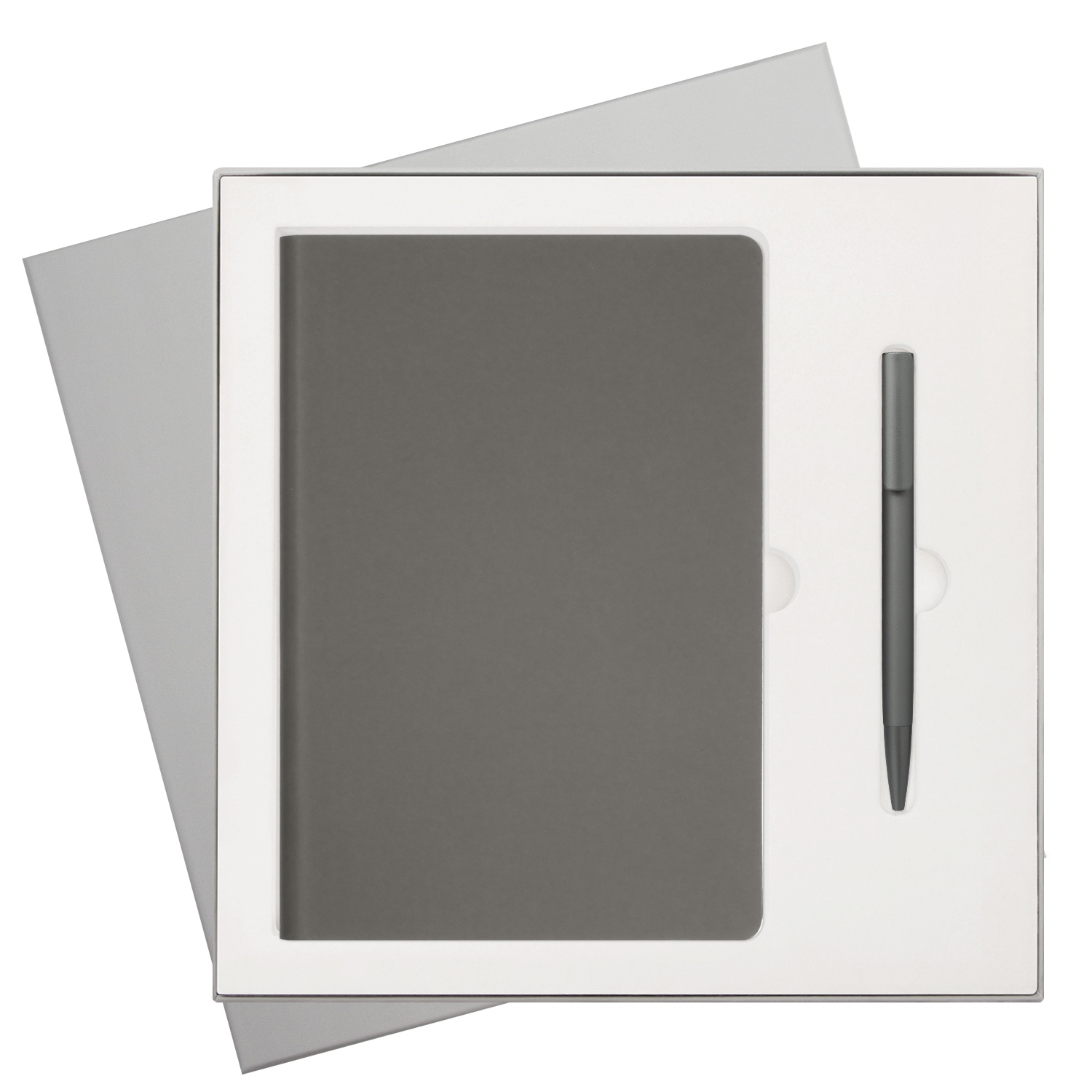Подарочный набор Star, серый (ежедневник, ручка)-0