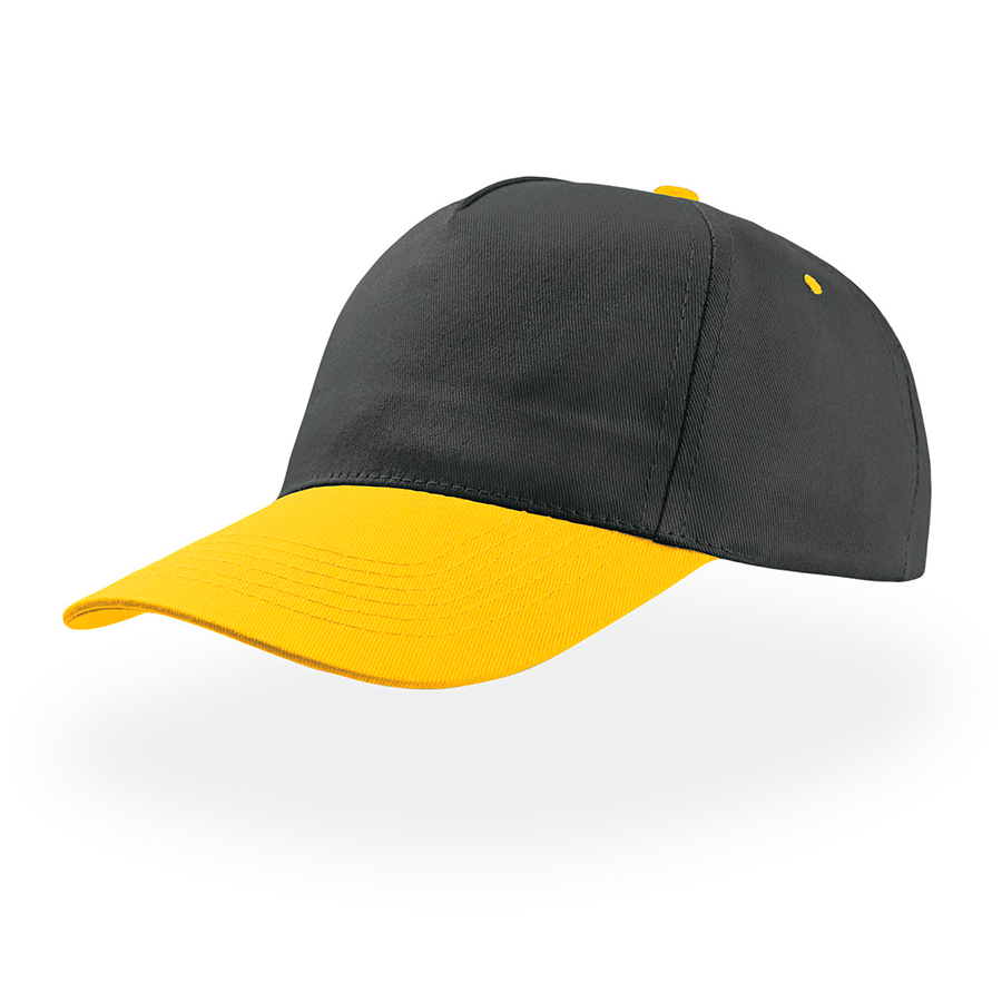 Бейсболка START FIVE, 5 клиньев, застежка на липучке, темно-синий, желтый-0